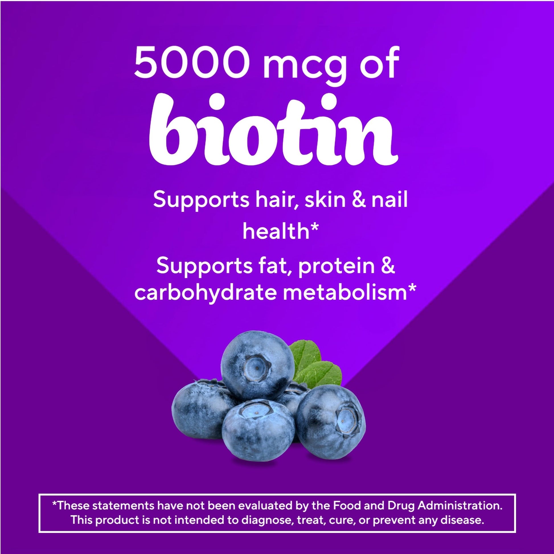 Authentic Vitafusion biotin supplement for daily energy metabolism support