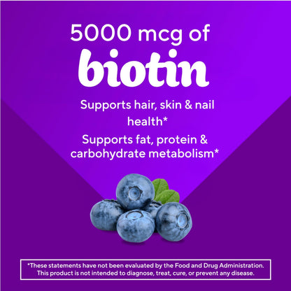 Authentic Vitafusion biotin supplement for daily energy metabolism support