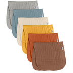 Gerber multi-brown baby burp cloths folded stack
