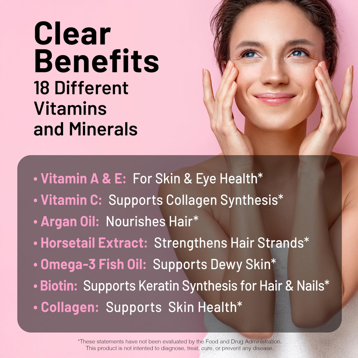 NatureWise collagen and hyaluronic acid beauty multivitamin softgels for women