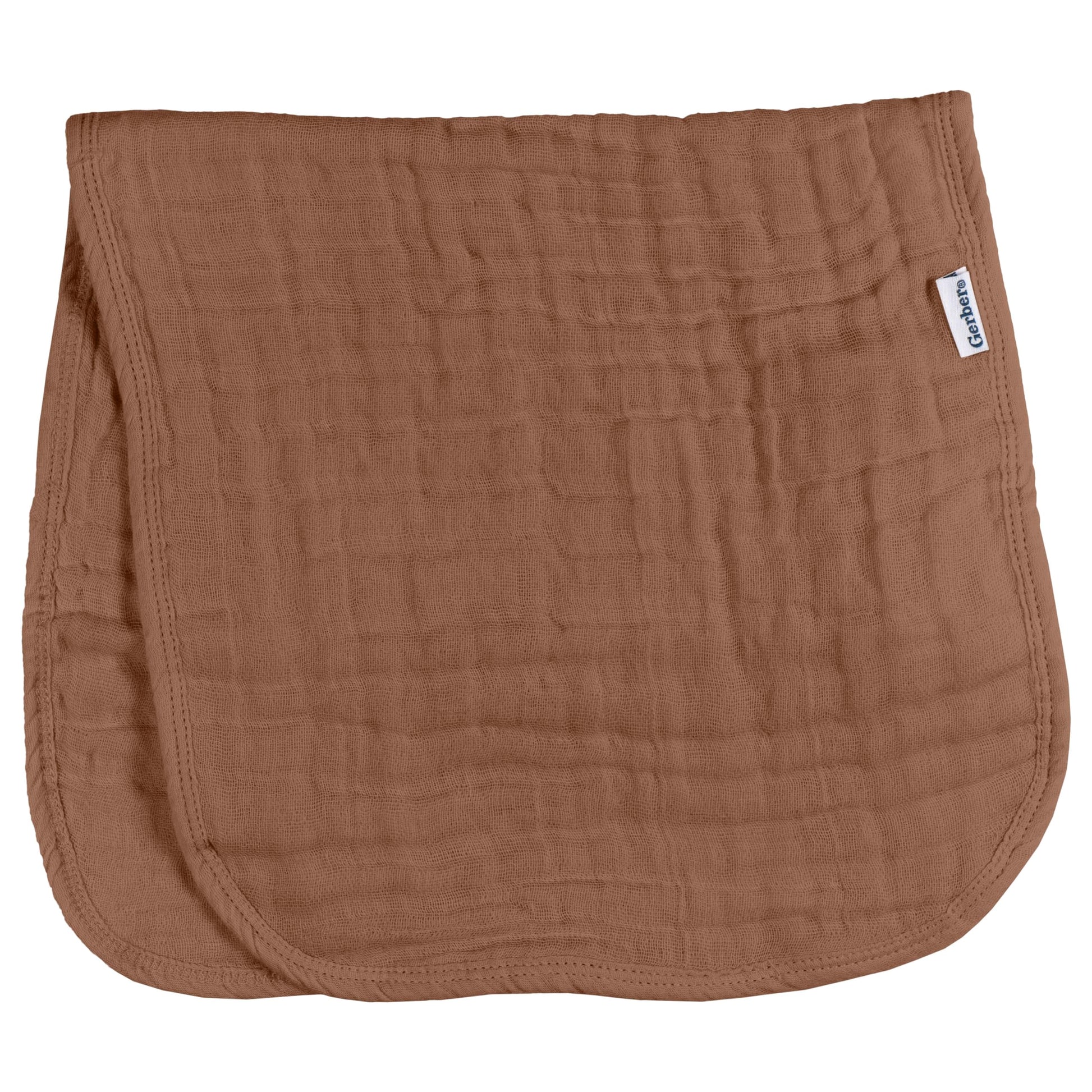 Six pack of neutral earthy tone baby burp cloths