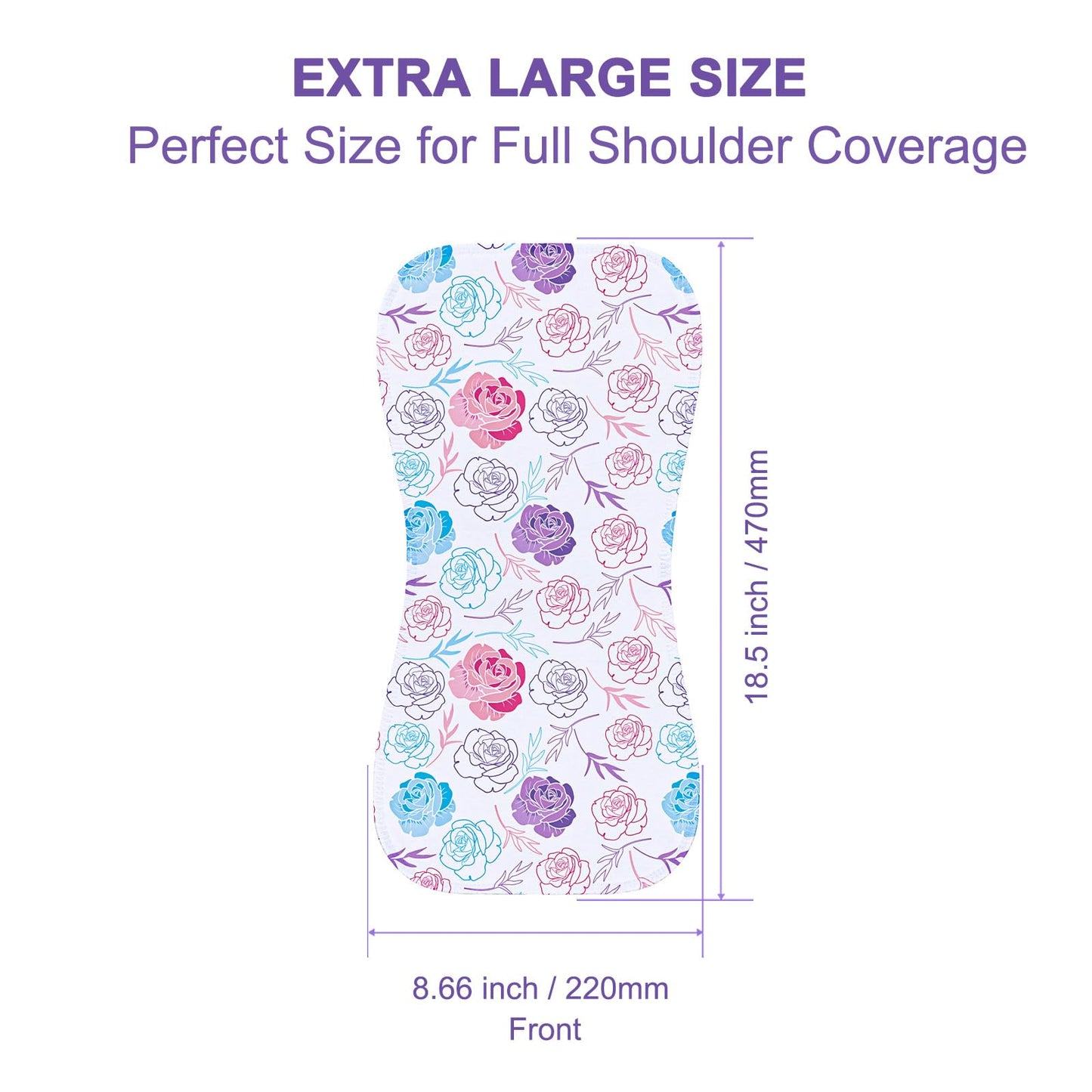 Stack of ten soft absorbent baby burp rags