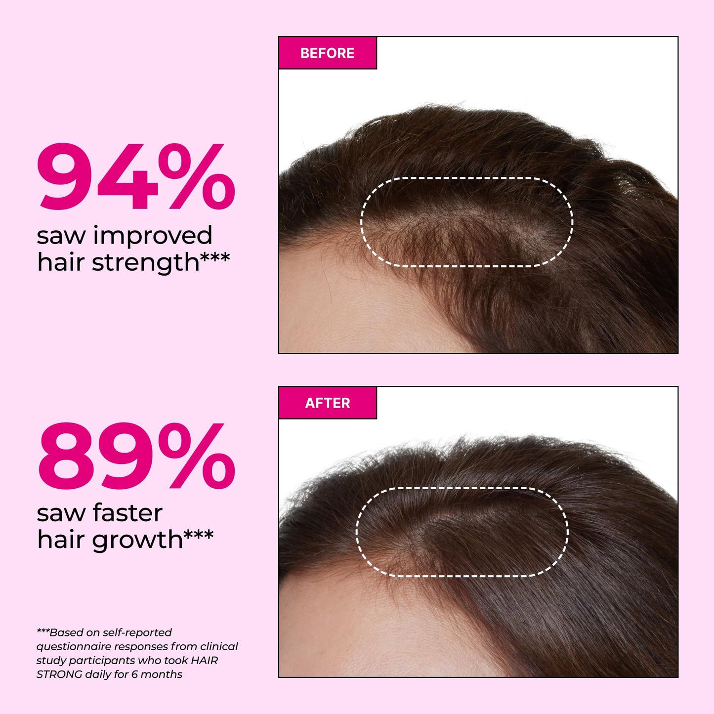HUM Nutrition Hair Strong hair growth pills supplement facts label view