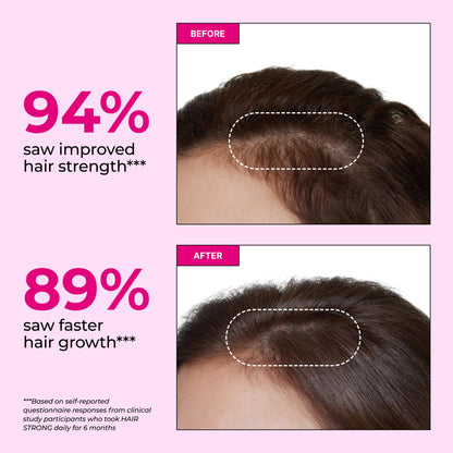 HUM Nutrition Hair Strong hair growth pills supplement facts label view