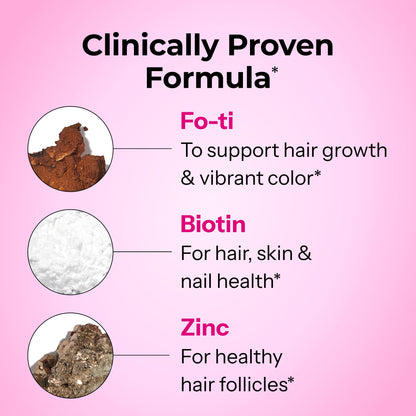 HUM Hair Strong imported biotin and zinc gummies for hair repair