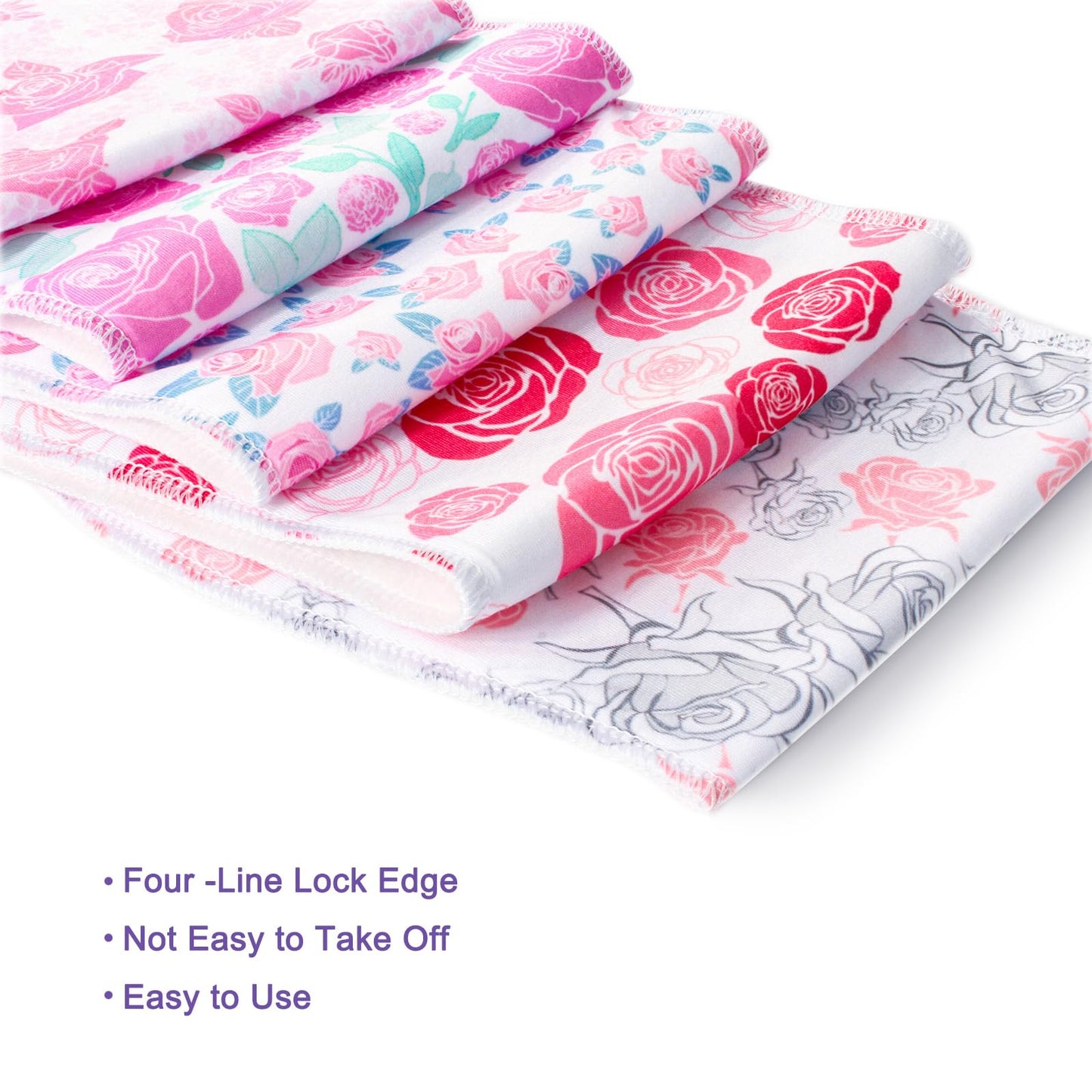Benoxine baby washcloths spread out for display