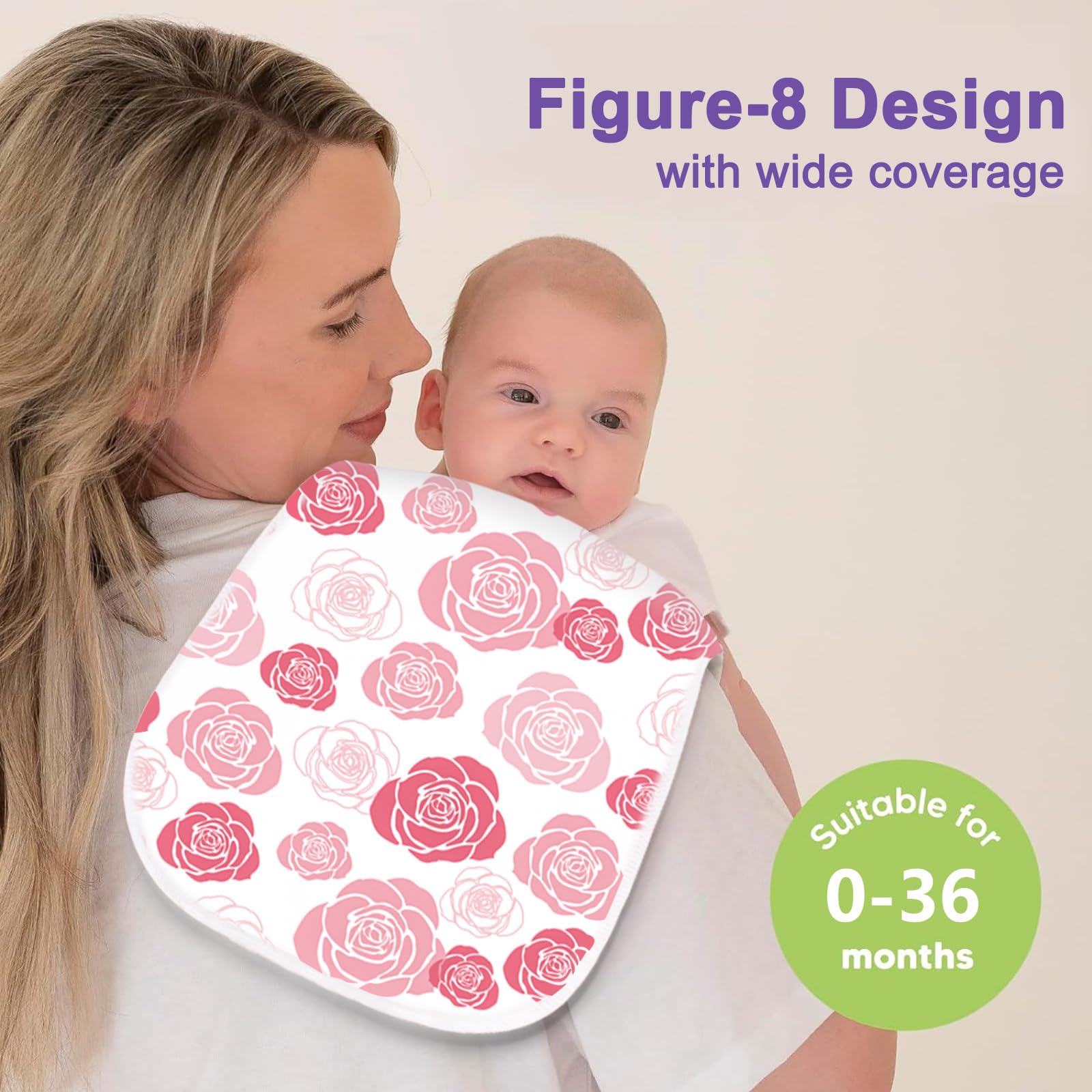 Packaging of Benoxine 10-pack organic newborn burp cloths
