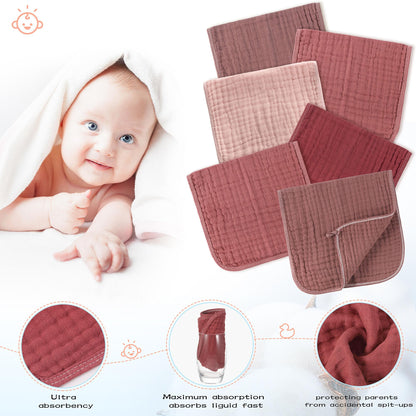 Large 20 by 10 inch muslin burp cloth folded