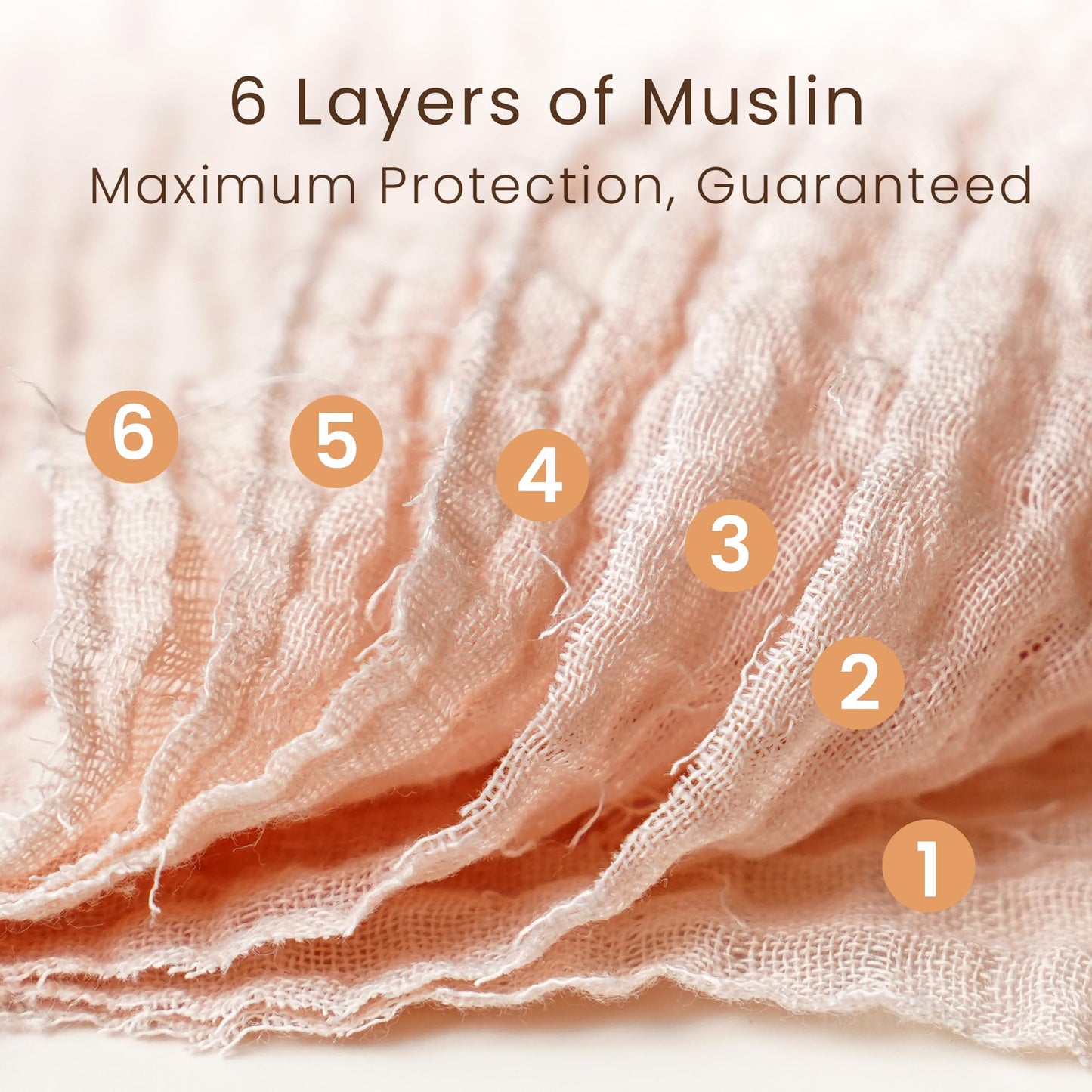 Neutral colored muslin burping clothes for newborns