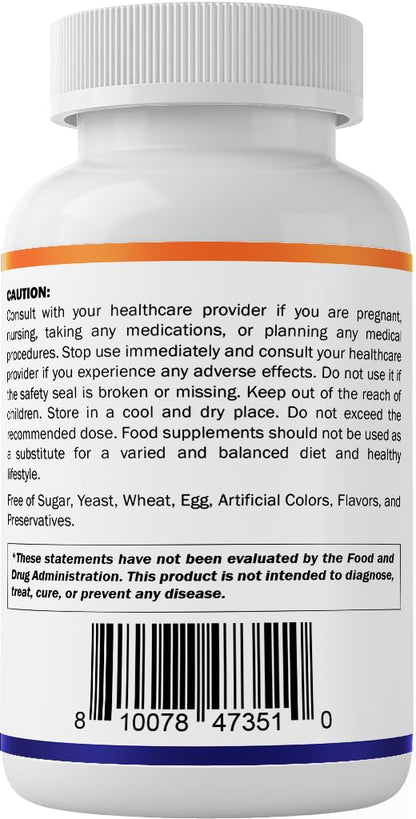 Vitamatic biotin full year supply bottle displaying legal product disclosures