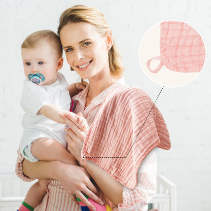 Bamboo Queen baby burp cloths beautifully bundled together making an ideal premium baby registry gift.