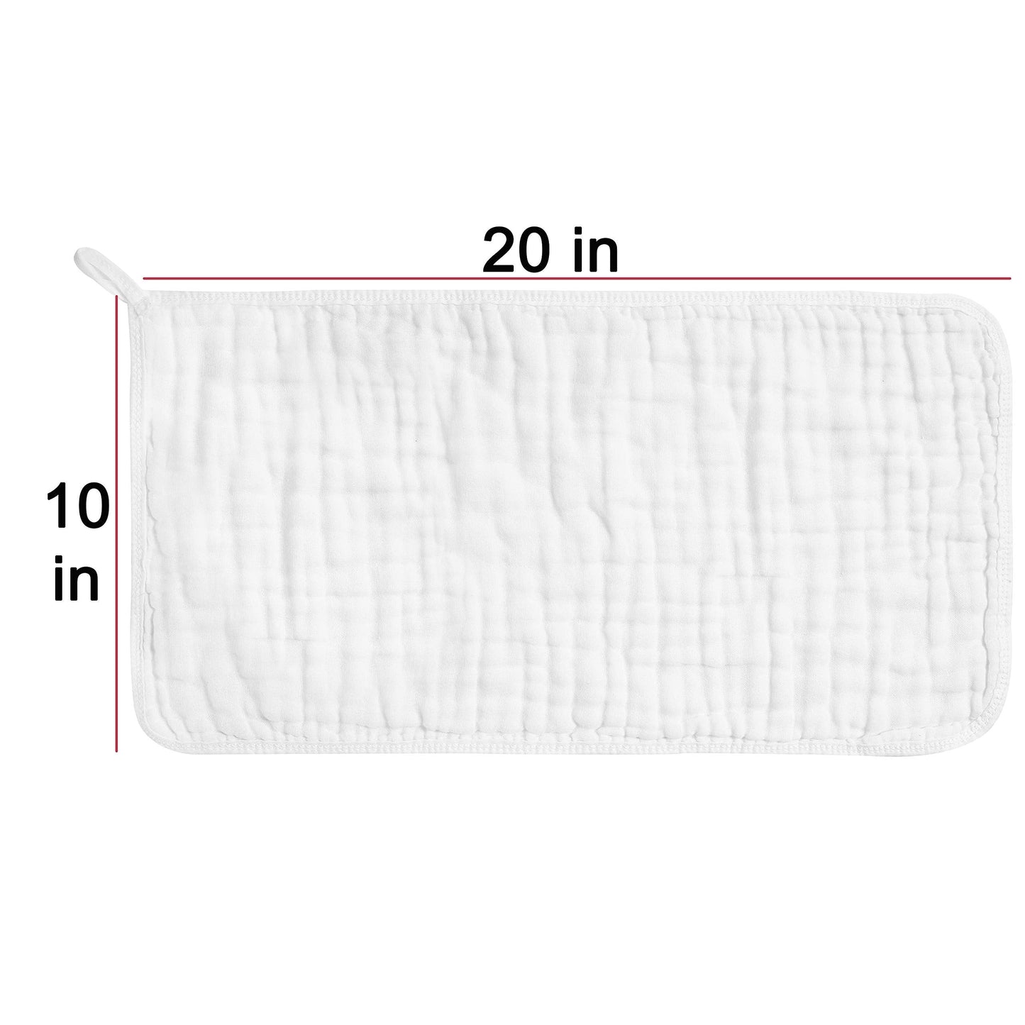 CottCare 6 layer muslin burp cloths stacked neatly