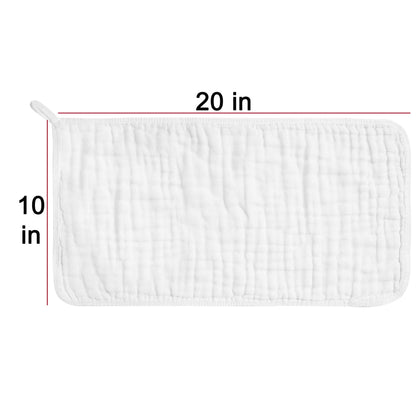 CottCare 6 layer muslin burp cloths stacked neatly