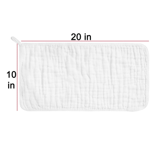 CottCare 6 layer muslin burp cloths stacked neatly