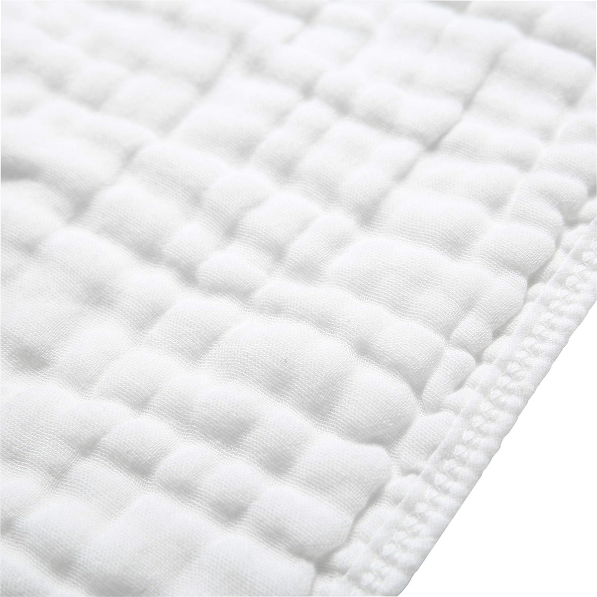 Close up view of CottCare muslin fabric texture for baby