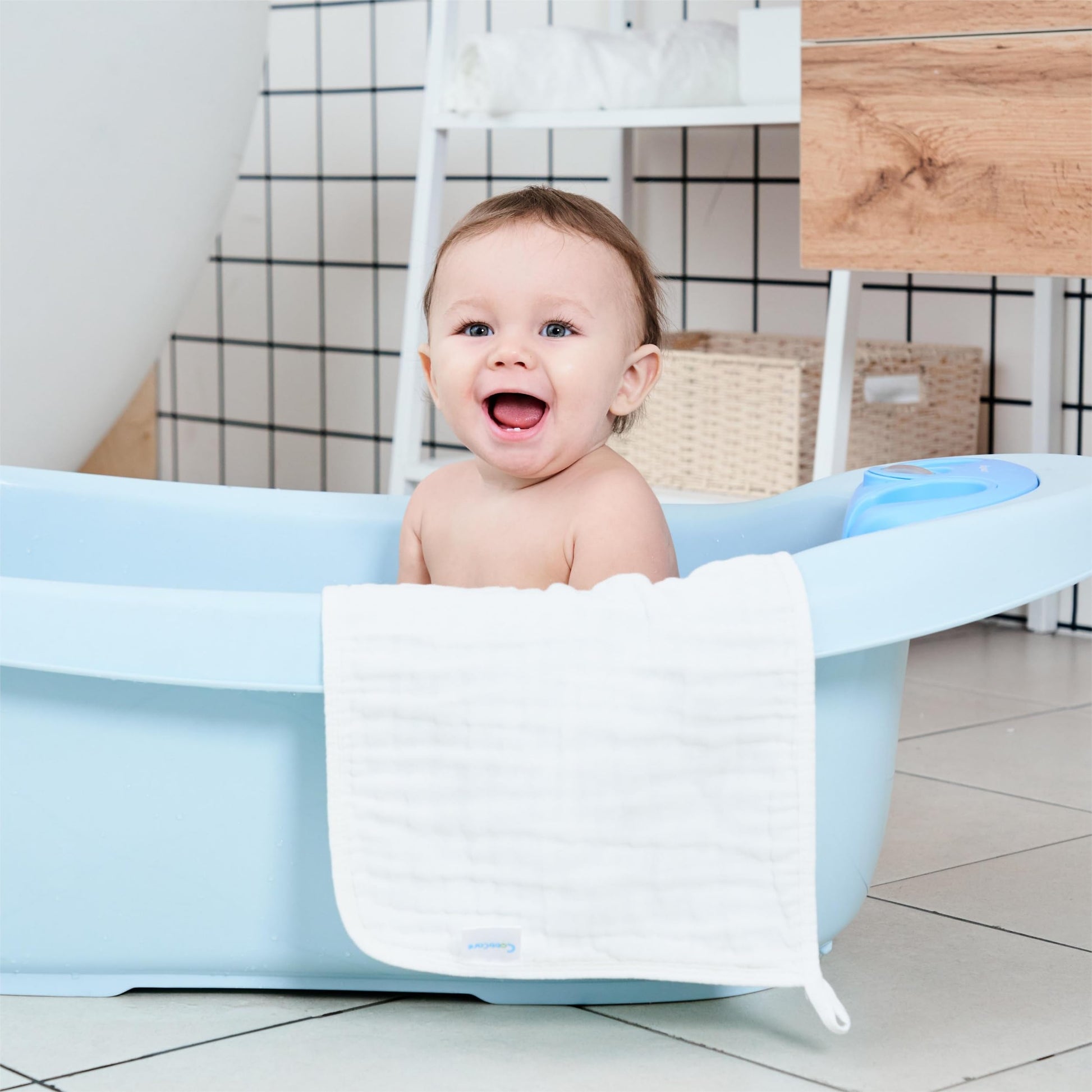 CottCare premium muslin cotton burp cloths retail packaging