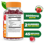 Lifeable children vitamin B7 dietary supplement raspberry flavor gummies