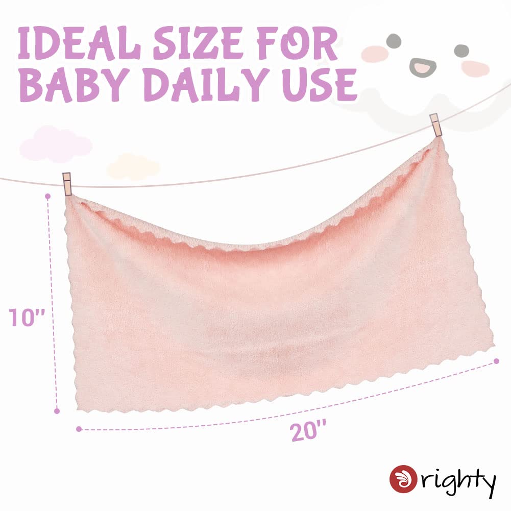 Soft coral fleece burp cloths for newborn sensitive skin
