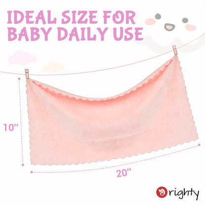 Soft coral fleece burp cloths for newborn sensitive skin