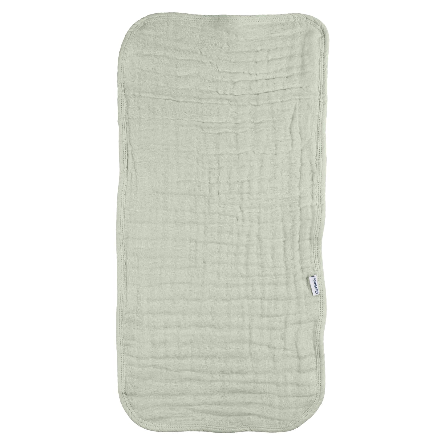 Large 20 by 10 inch Gerber muslin burp cloth held in hand