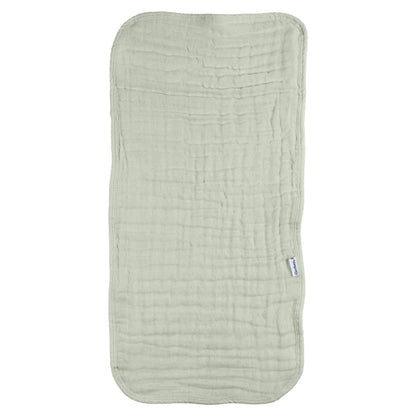 Large 20 by 10 inch Gerber muslin burp cloth held in hand