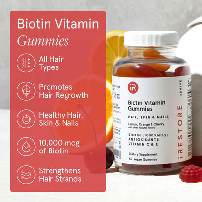 iRestore hair growth aid gummies with coconut oil and turmeric