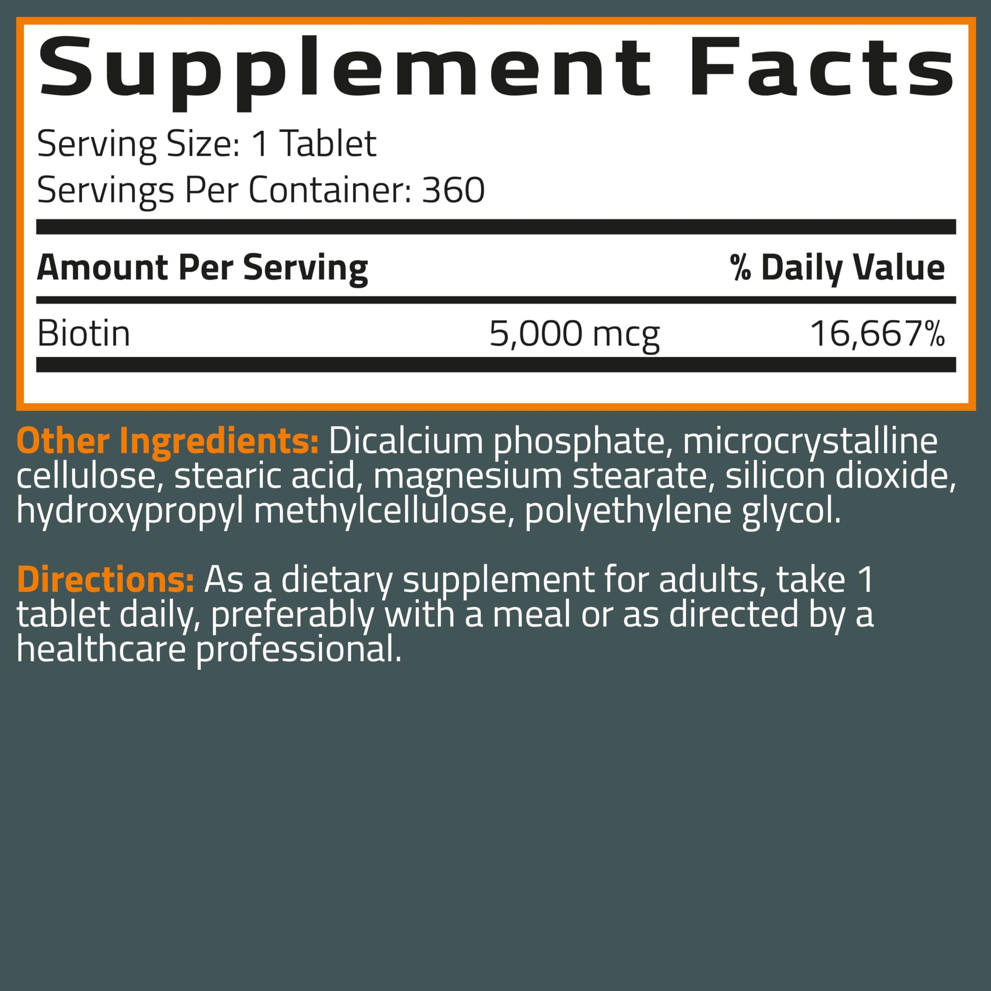 Authentic USA imported Bronson Biotin vegetarian tablets bottle for daily beauty and energy care