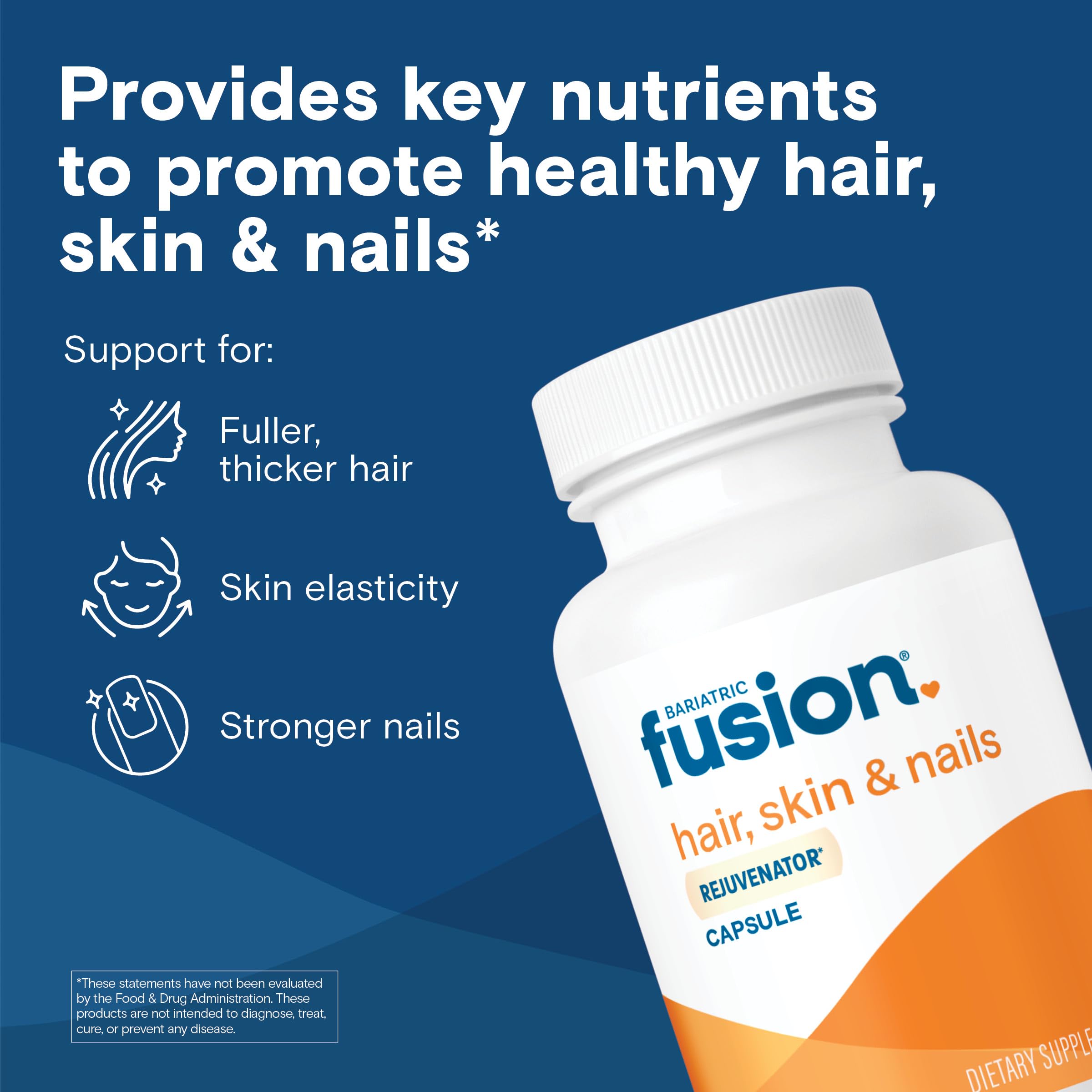 Bariatric Fusion hair supplement 60 capsules supplement facts panel