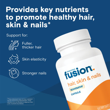 Bariatric Fusion hair supplement 60 capsules supplement facts panel