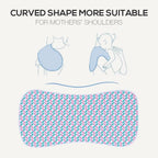 Gelisite baby burp cloths displayed on a shoulder to show contoured fit