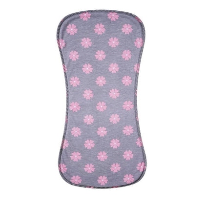 Pink and gray pattern variety in Gelisite 6 pack burp cloths set