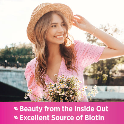 Nature's Truth non GMO gluten free collagen biotin supplement bottle side angle