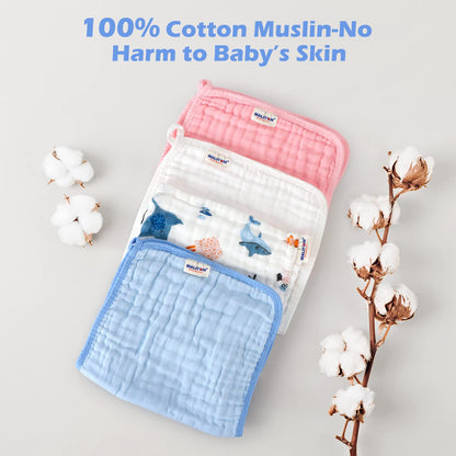 Parent using large Maliton burp cloth on shoulder