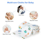 Maliton baby burp cloths folded in a stack