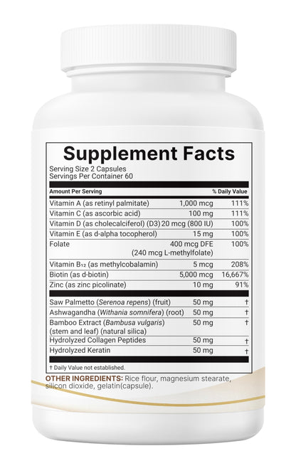 Micro Ingredients 14-in-1 Hair Growth Vitamins bottle demonstrating authentic security seals for Indian buyers