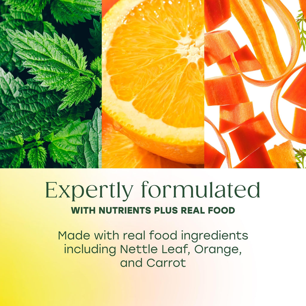 MegaFood dietary supplement packaging highlighting the gluten-free and allergen-free product features.