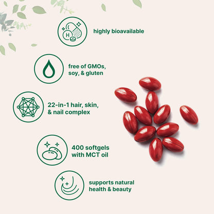 Close up of the imported Micro Ingredients wellness supplement highlighting the medium chain triglycerides oil high absorption claim.