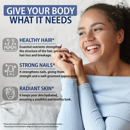 USA made Vitboost biotin capsule bottle showcasing premium beauty complex formula