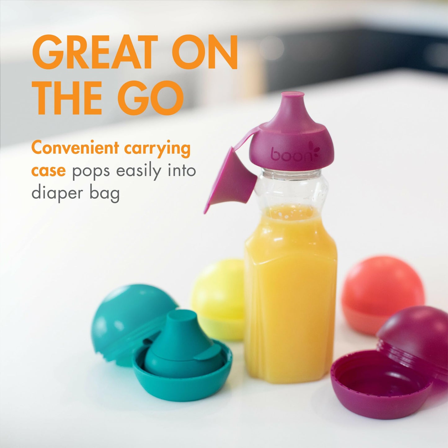 Boon Snug Sip 4 pack with included travel cases