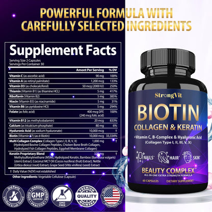 Authentic Vitboost biotin complex bottle on clean background for e commerce retail
