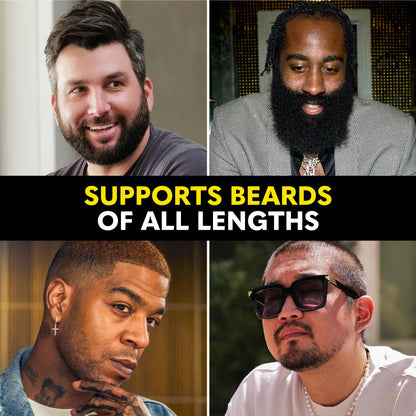 Authentic USA imported beard growth gummies container highlighting the biotin formulation