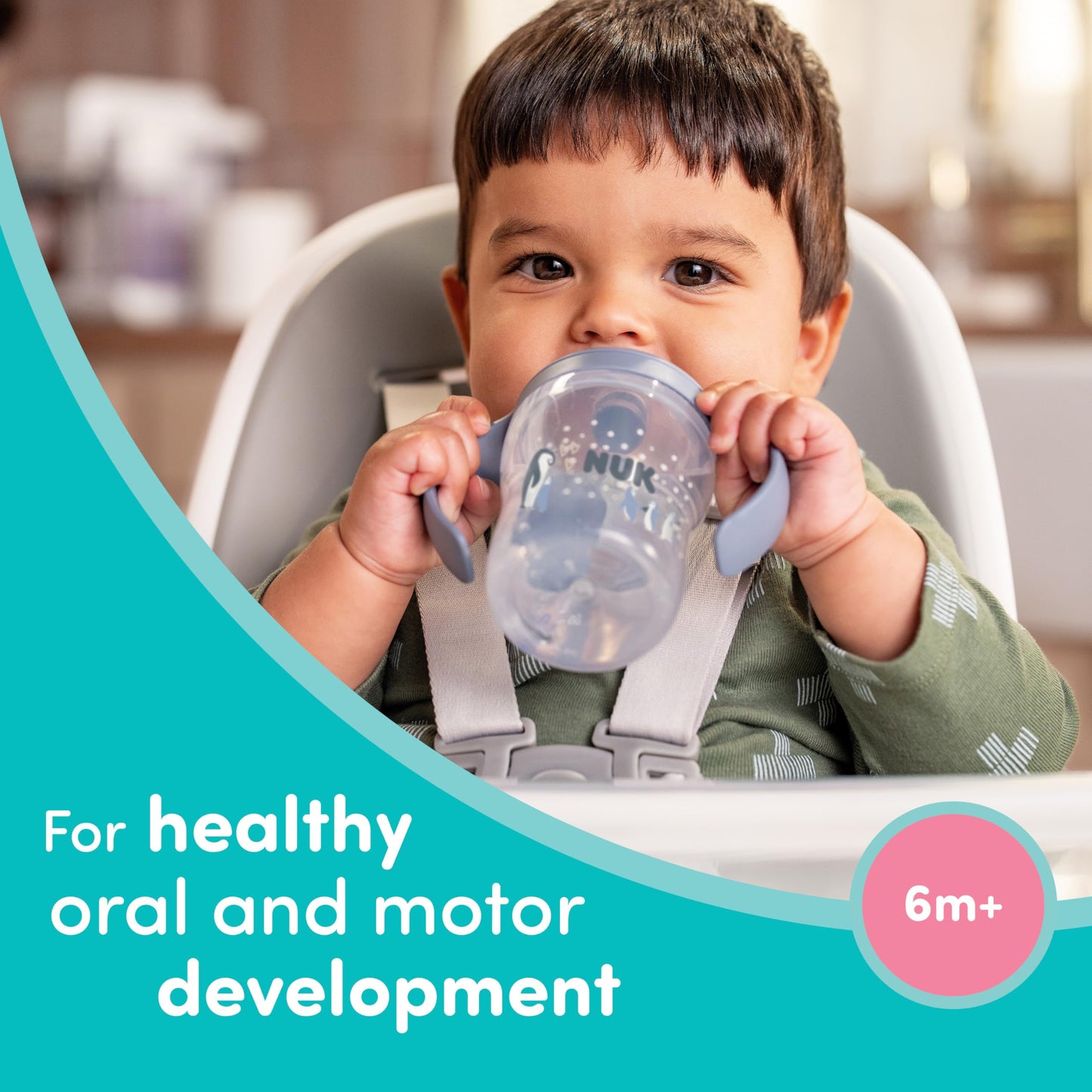 NUK Perfect Match Learner Straw Cup soft silicone straw detail