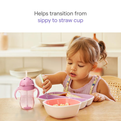 Click Lock technology lid on Munchkin 10 fluid ounce trainer cup