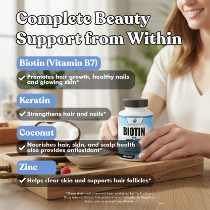 American Standard Supplements daily hair health vegetarian capsules 120 day supply