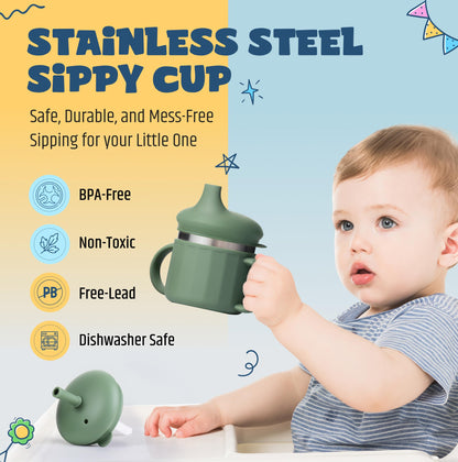 Jumble Dream stainless steel training cup for toddlers lifestyle angle