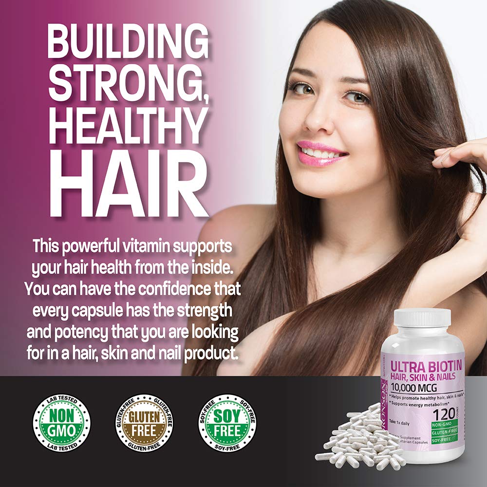 Bronson vitamin B7 supplement for hair skin and nails product details