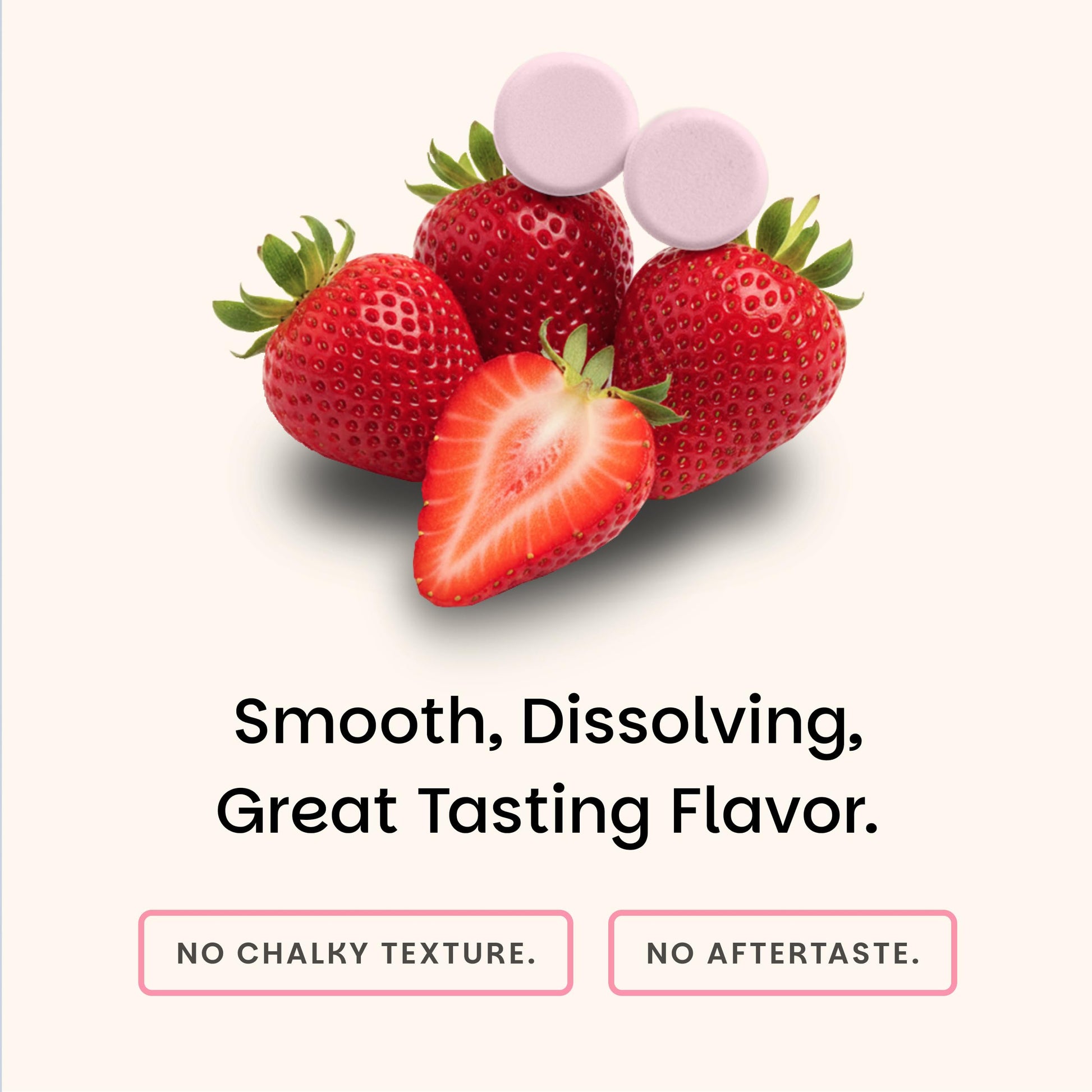 Strawberry flavor dissolvable biotin tablets for beauty support