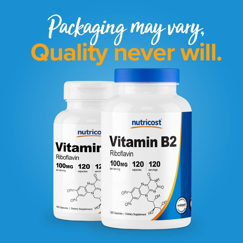 Nutricost Vitamin B2 capsule size and vegetarian ingredients detail