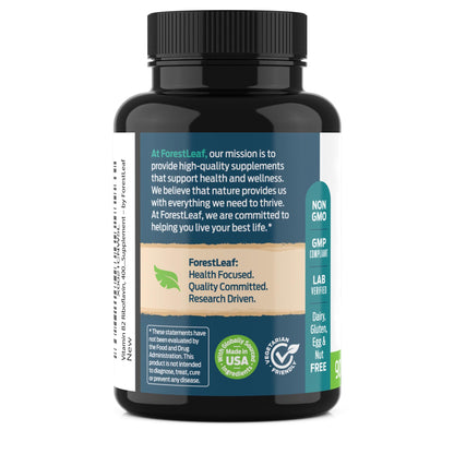 ForestLeaf cellular metabolism and head comfort supplement packaging details