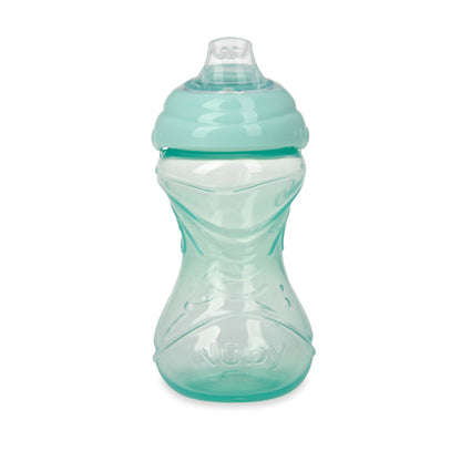 Close up of the contour easy grip base on the 10 ounce toddler cup.